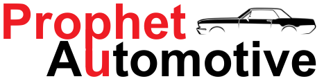 Prophet Automotive logo red and black Utah